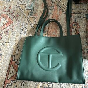 Telfar Medium Hunter Green Shopping Bag